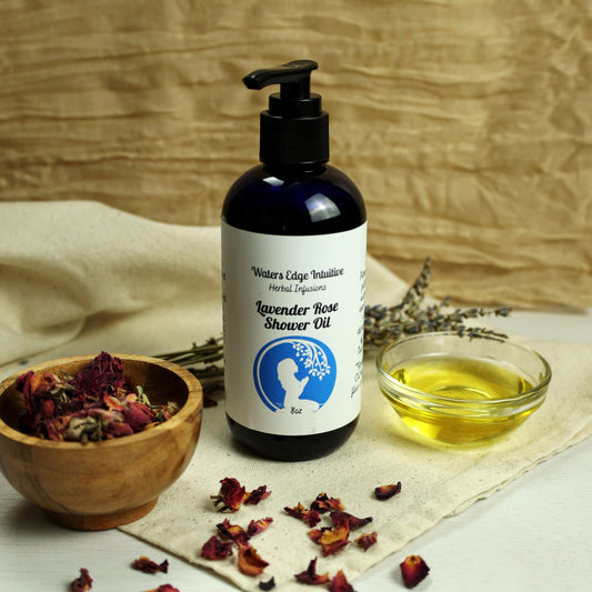 Lavender Rose Shower Oil, 8oz