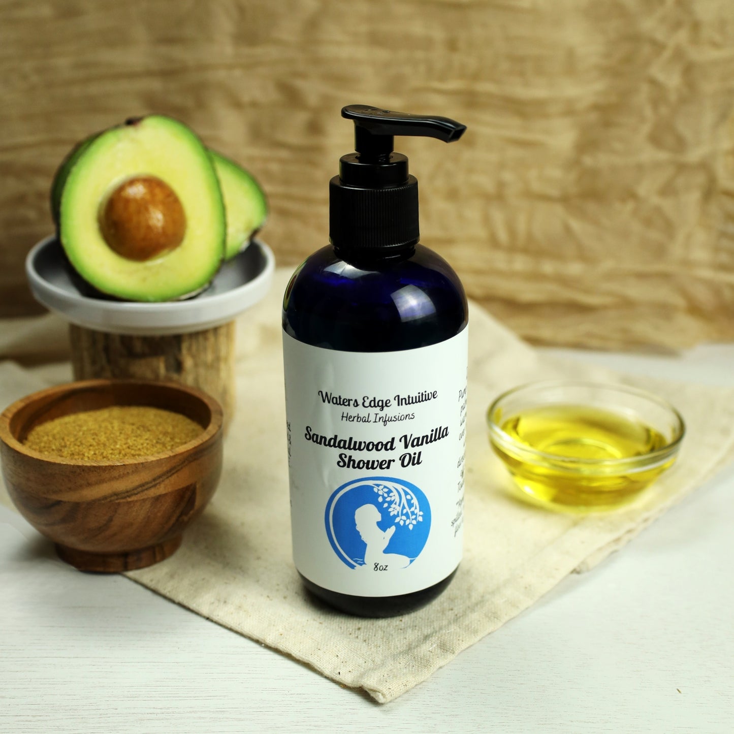Sandalwood Vanilla Shower Oil, 8oz
