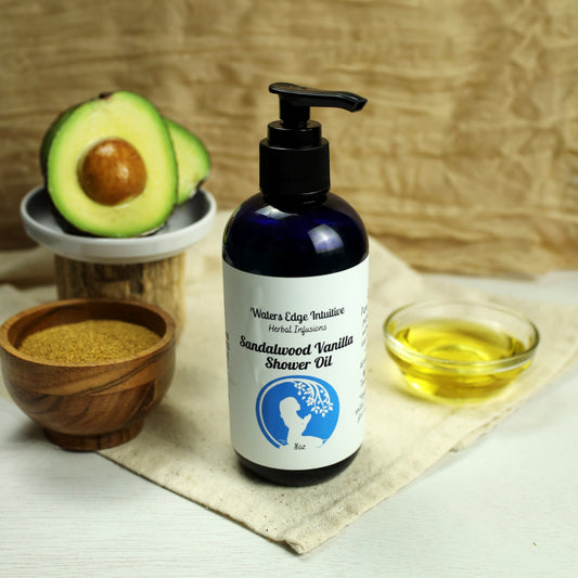 Sandalwood Vanilla Shower Oil, 8oz